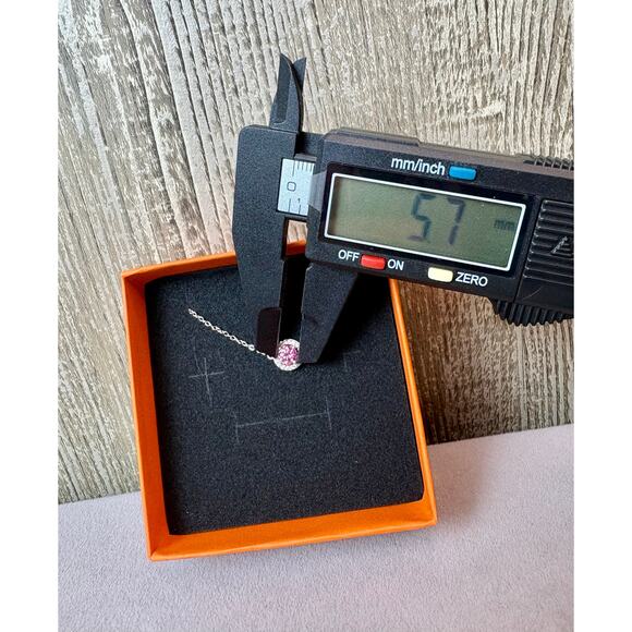 NEW 6-8" Pink Sakura Moissanite Bracelet, 925 SterlingSilver - Picture 3 of 8